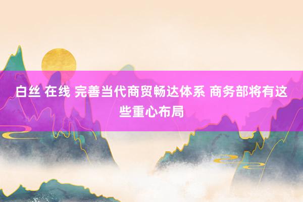 白丝 在线 完善当代商贸畅达体系 商务部将有这些重心布局