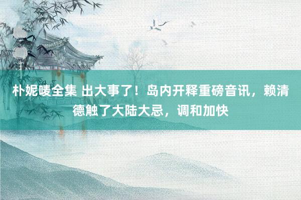 朴妮唛全集 出大事了！岛内开释重磅音讯，赖清德触了大陆大忌，调和加快