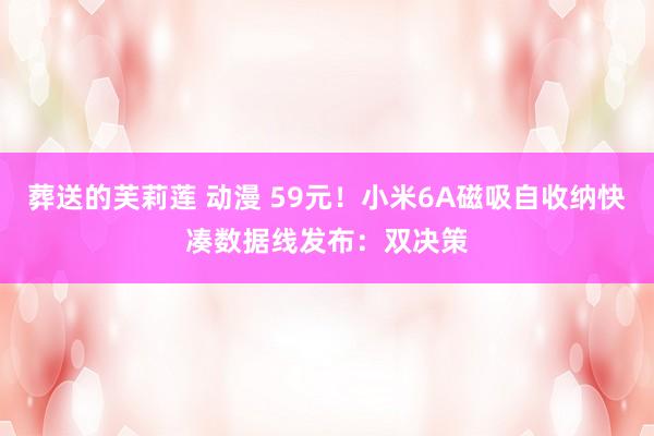 葬送的芙莉莲 动漫 59元！小米6A磁吸自收纳快凑数据线发布：双决策