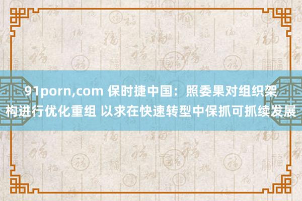 91porn，com 保时捷中国：照委果对组织架构进行优化重组 以求在快速转型中保抓可抓续发展