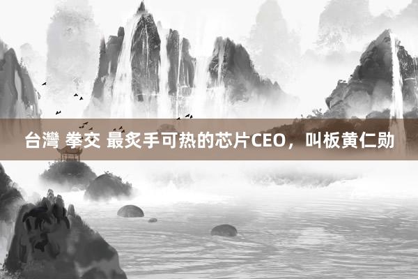 台灣 拳交 最炙手可热的芯片CEO，叫板黄仁勋