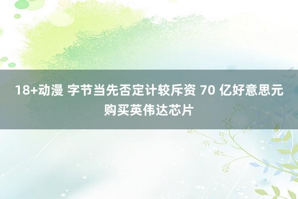 18+动漫 字节当先否定计较斥资 70 亿好意思元购买英伟达芯片