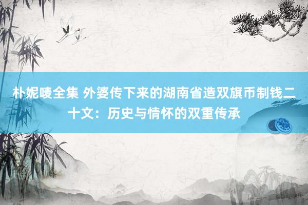 朴妮唛全集 外婆传下来的湖南省造双旗币制钱二十文：历史与情怀的双重传承