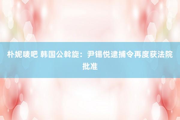 朴妮唛吧 韩国公斡旋：尹锡悦逮捕令再度获法院批准