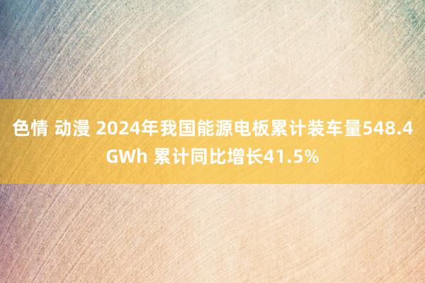 色情 动漫 2024年我国能源电板累计装车量548.4GWh 累计同比增长41.5%