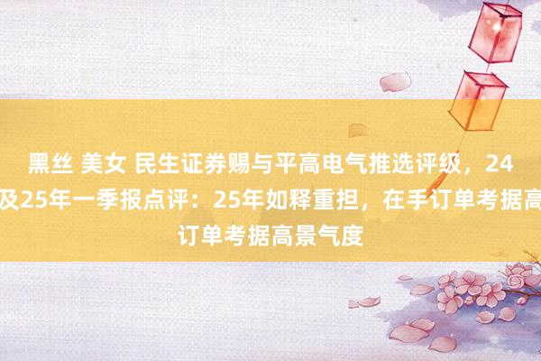 黑丝 美女 民生证券赐与平高电气推选评级，24年年报及25年一季报点评：25年如释重担，在手订单考据高景气度
