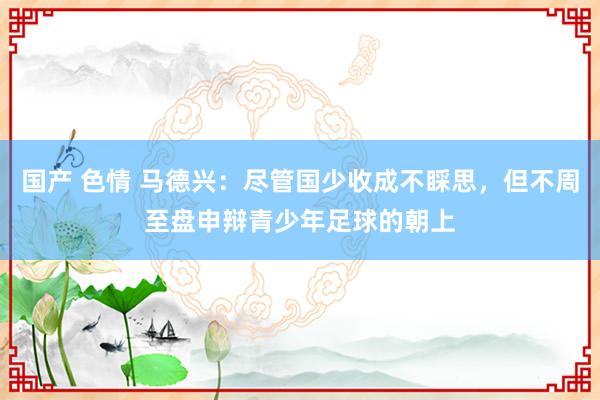 国产 色情 马德兴：尽管国少收成不睬思，但不周至盘申辩青少年足球的朝上