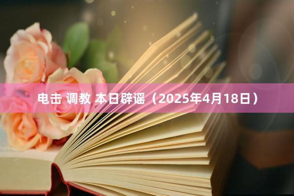 电击 调教 本日辟谣（2025年4月18日）